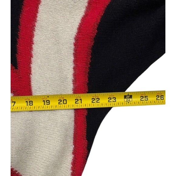 VTG Richard & Co Angora Lambswool Fuzzy Sparkle Chevron Holiday Party Sweater M - Picture 9 of 15